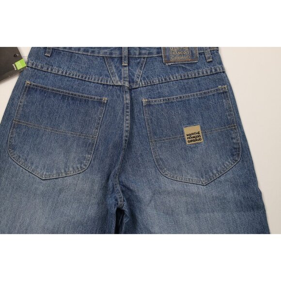 Deadstock Vintage 90s Marithe Francois Girbaud Mens 32 Baggy Denim Shorts Blue - Picture 10 of 11